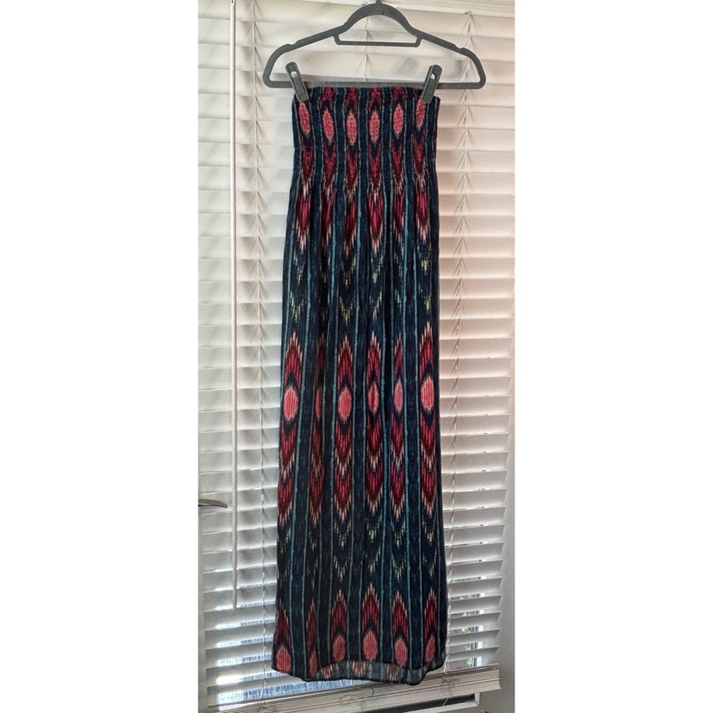 Mudd Women's Maxi Dress - Pink and Blue Pattern